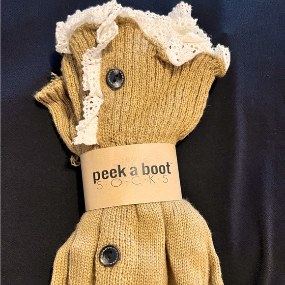 Peek a Boot Footless Boot Socks with Lace and Buttons - Picture 1 of 4